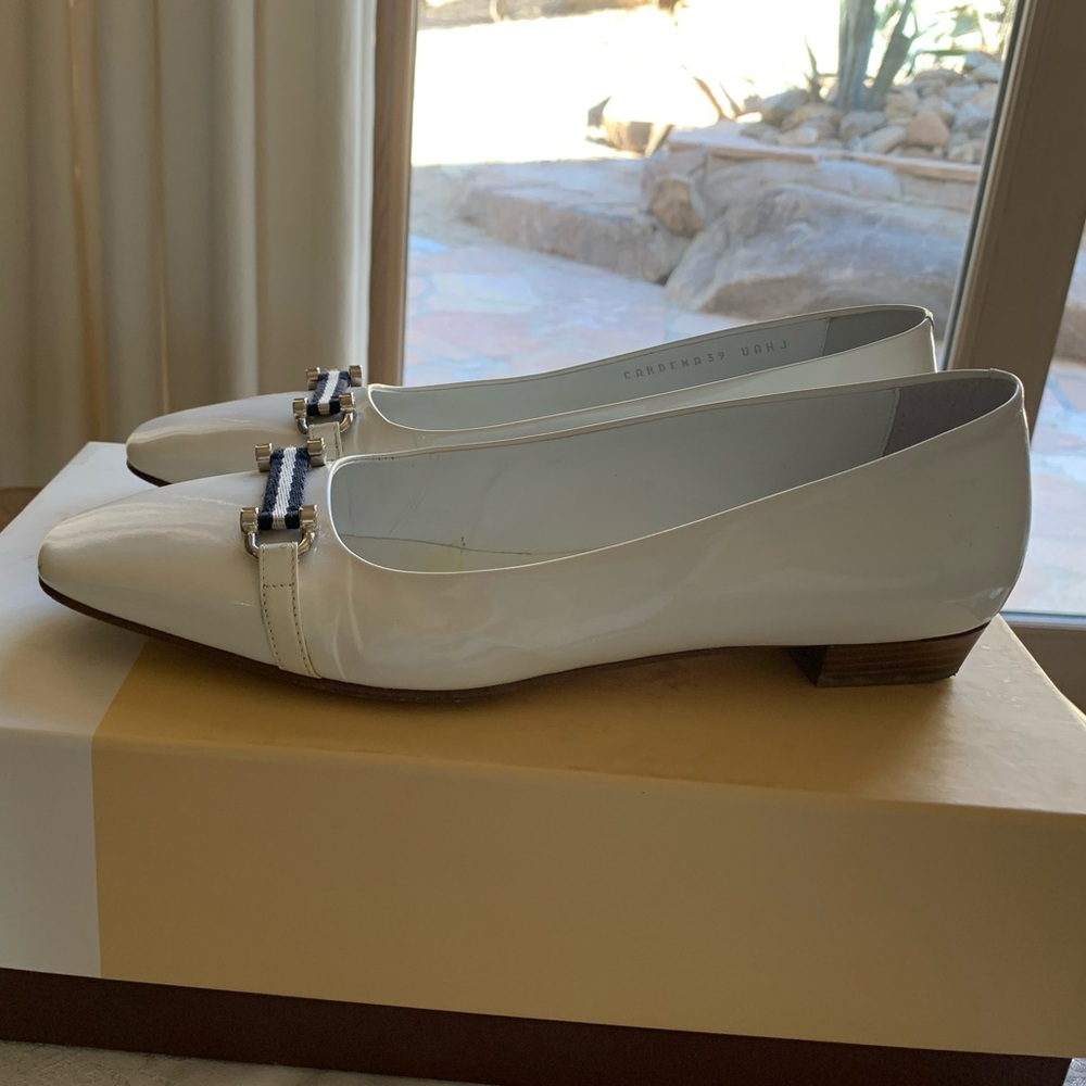 Bally flats, patent leather